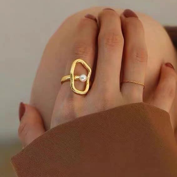 【預購】你是我眼裡的一顆珍珠．法式高級感戒指指環