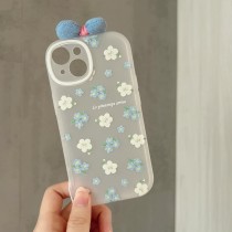 【預購】日系小清新．藍白花花 質感半透明磨砂軟殼 手機殼
