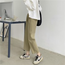 【預購】日系文藝風．一條簡約率性的百搭九分褲～３色（S~XL）