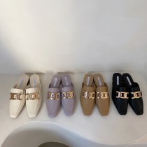 【預購】東大門款．設計款 簡約俐落 最喜歡的百搭款穆勒鞋～４色