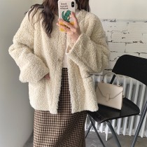 【現+預】韓國訂單．歐膩日常 百搭款羊羔毛外套～２色